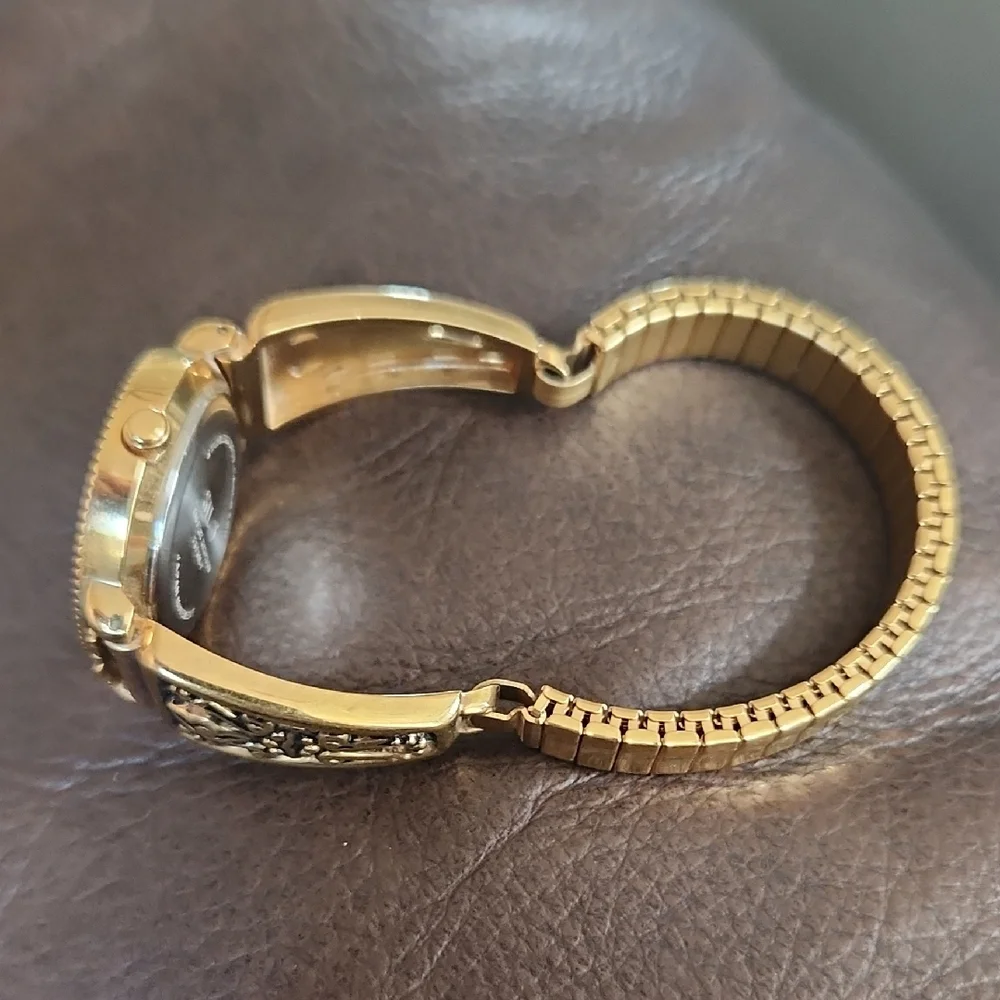 Vintage Seiko Gold Tone Cherub Women's Bracelet Watch‎